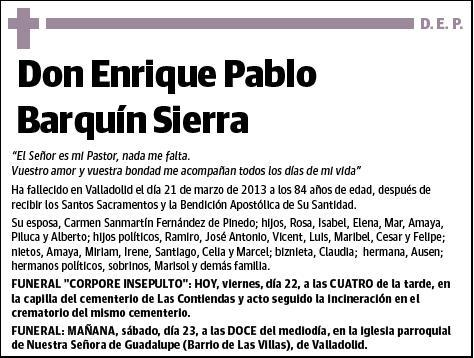 BARQUIN SIERRA,ENRIQUE PABLO