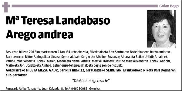 LANDABASO AREGO,Mª TERESA