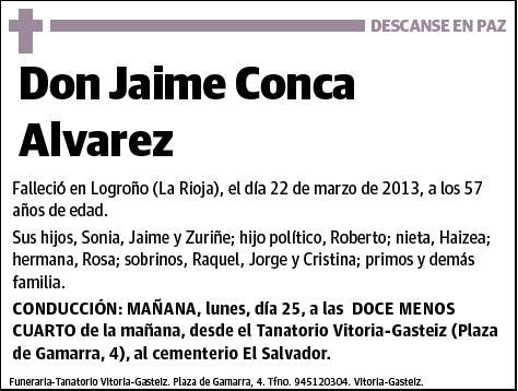 CONCA ALVAREZ,JAIME