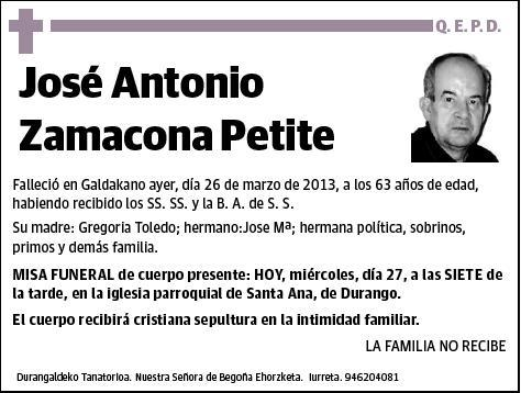 ZAMACONA PETITE,JOSE ANTONIO
