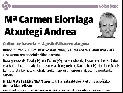 ELORRIAGA ATXUTEGI,CARMEN