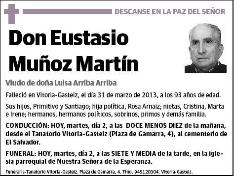 MUÑOZ MARTIN,EUSTASIO