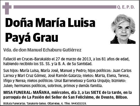 PAYÁ GRAU,MARIA LUISA