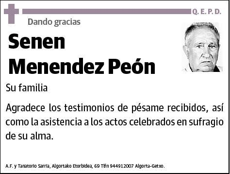 MENENDEZ PEON,SENEN