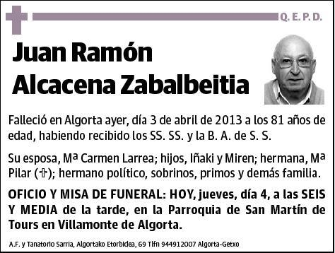 ALACENA ZABALBEITIA,JUAN RAMON