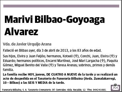 BILBAO-GOYOAGA ALVAREZ,MARIVI