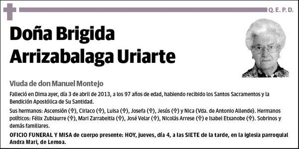 ARRIZABALAGA URIARTE,BRIGIDA