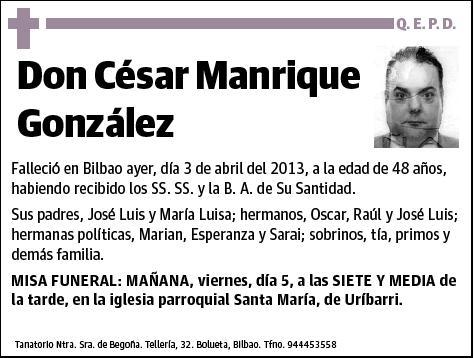 MANRIQUE GONZALEZ,CESAR