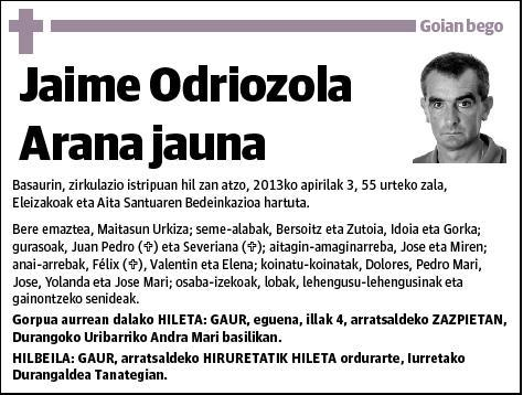 ODRIOZOLA ARANA,JAIME