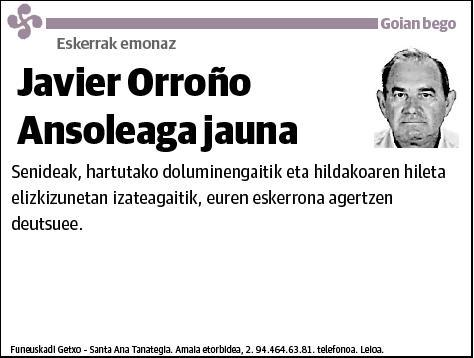 ORROÑO ANSOLEAGA,JAVIER