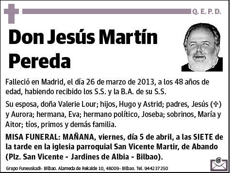 MARTIN PEREDA,JESUS