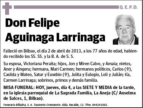 AGUINAGA LARRINAGA,FELIPE