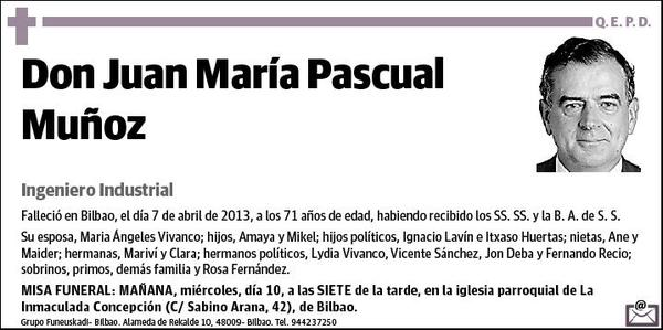 PASCUAL MUÑOZ,JUAN MARIA