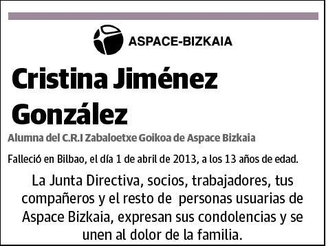 JIMENEZ GONZALEZ,CRISTINA