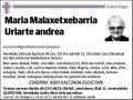 MALAXETXEBARRIA URIARTE,MARÍA