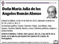 ROMAN ALONSO,MARIA JULIA DE LOS ANGELES