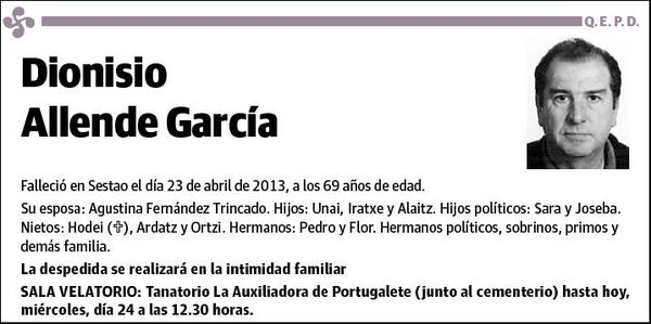 ALLENDE GARCIA,DIONISIO