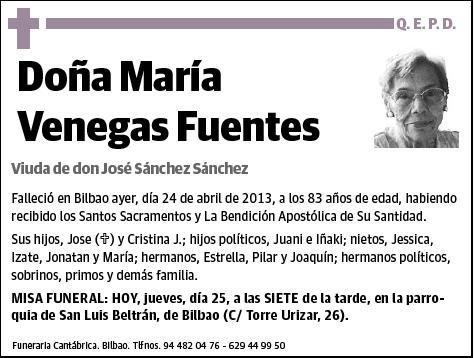 VENEGAS FUENTES,MARIA