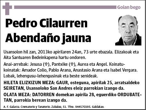 CILAURREN ABENDAÑO,PEDRO