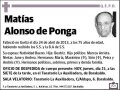 ALONSO DE PONGA,MATIAS
