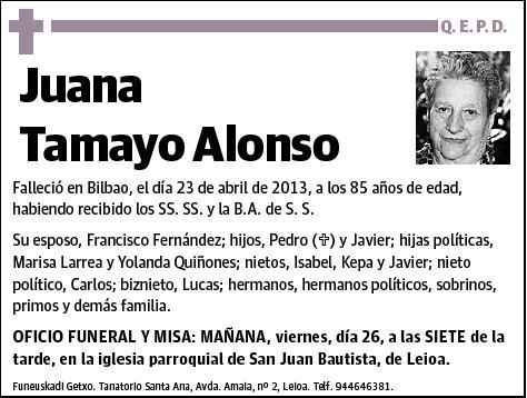 TAMAYO ALONSO,JUANA