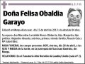 OBALDIA GARAYO,FELISA