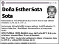 SOTA SOTA,ESTHER