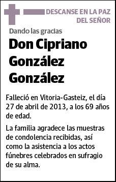 GONZALEZ GONZALEZ,CIPRIANO