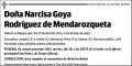 GOYA RODRIGUEZ DE MENDAROZQUETA,NARCISA
