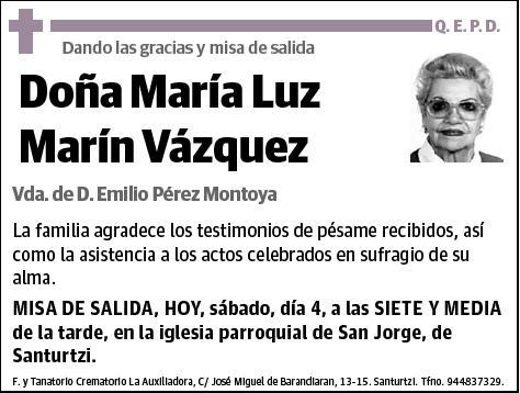 MARIN VAZQUEZ,MARIA LUZ