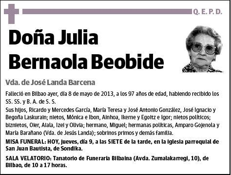 BERNAOLA BEOBIDE,JULIA