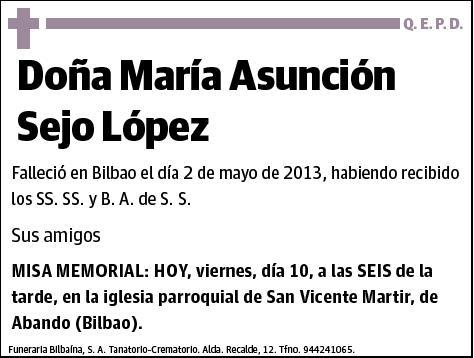 SEJO LOPEZ,MARIA ASUNCION