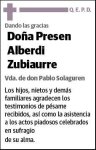 ALBERDI ZUBIAURRE,PRESEN