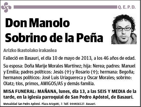 SOBRINO DE LA PEÑA,MANOLO