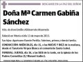 GABIÑA SANCHEZ,Mª CARMEN
