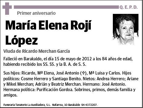 ROJI LOPEZ,MARIA ELENA