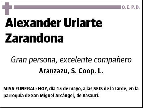 URIARTE ZARANDONA,ALEXANDER