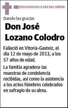 LOZANO COLODRO,JOSE
