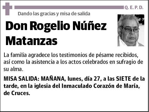NUÑEZ MATANZAS,ROGELIO