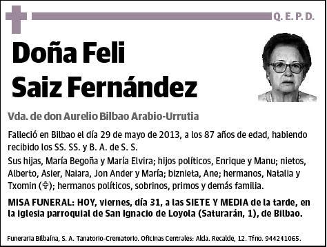 SAIZ FERNANDEZ,FELI