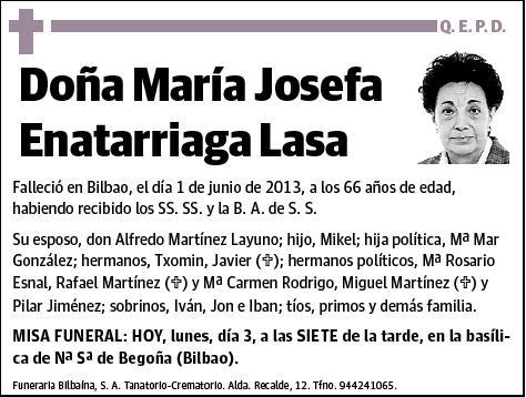 ENATARRIAGA LASA,MARIA JOSEFA