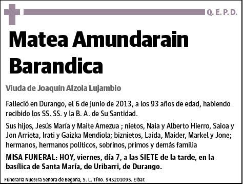 AMUNDARAIN BARANDICA,MATEA