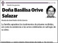 ORIVE SALAZAR,BASILISA
