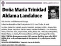 ALDAMA LANDALUCE,MARIA TRINIDAD