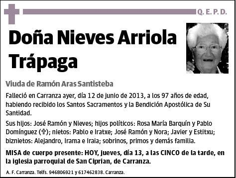 ARRIOLA TRAPAGA,NIEVES