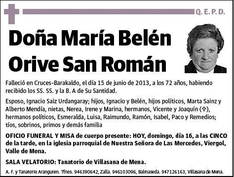 ORIVE SAN ROMAN,MARIA BELEN