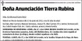 TIERRA RUBINA,ANUNCIACION