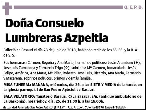 LUMBRERAS AZPEITIA,CONSUELO