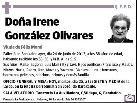 GONZALEZ OLIVARES,IRENE