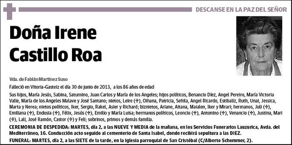 CASTILLO ROA,IRENE